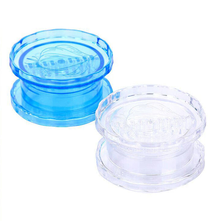 Mini manuel hvidløgshakker, kompakt og effektiv, blå og gennemsigtig design, køkkenredskab, 4,1 x 7,8 cm