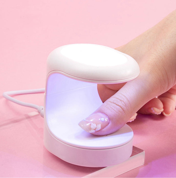"Mini kynsilamppu UV-käsittelyyn, musta, pinkki, valkoinen, kompakti design, 180° peitto, kotihoito"