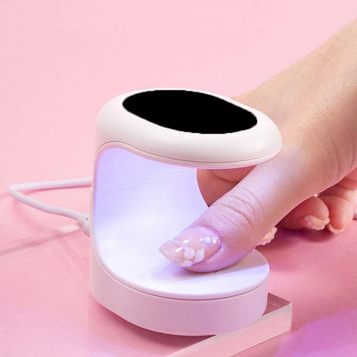"Mini kynsilamppu UV-käsittelyyn, musta, pinkki, valkoinen, kompakti design, 180° peitto, kotihoito"