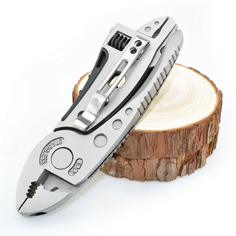 Multifunktionelt Mini Tang Sæt med kniv, skruetrækkere og svensknøgler, kompakt og let design.
