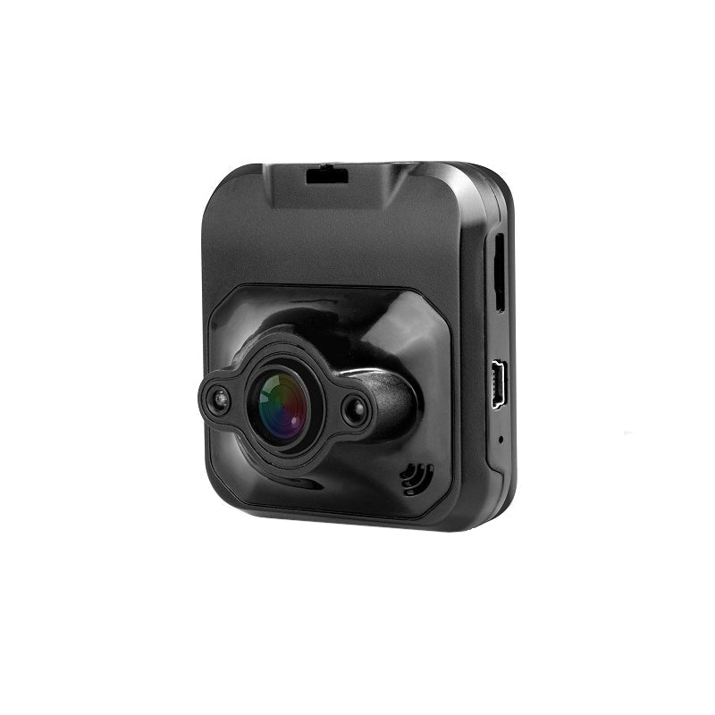 Mini sort dashcam, kompakt design, HD-videooptagelse og IR-natteoptagelse, passer til alle køretøjer.