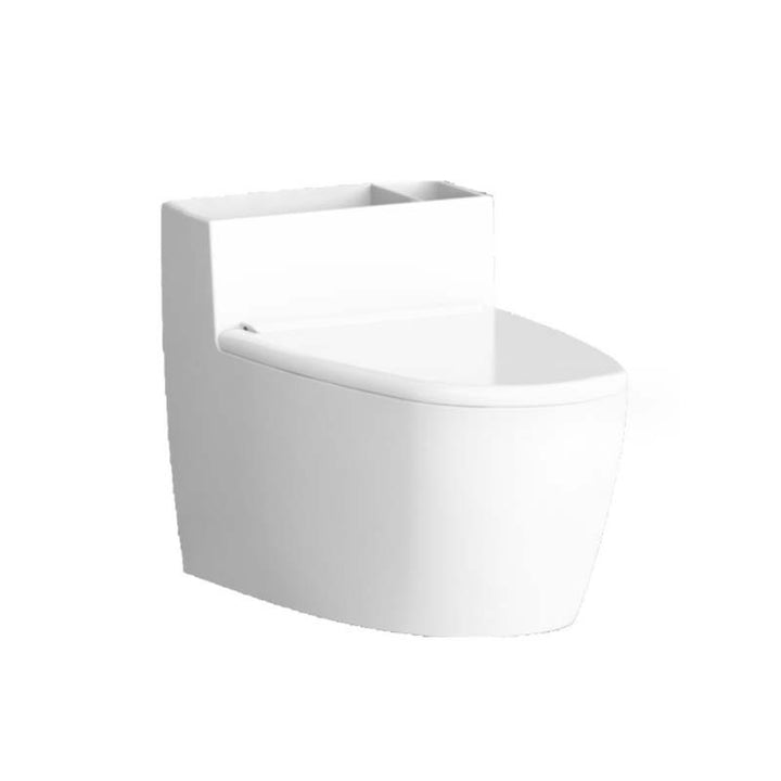 Moderne sølv-guld-hvid toilet askebæger, der ligner et miniaturetoilet, lavet af holdbart ABS-plast.