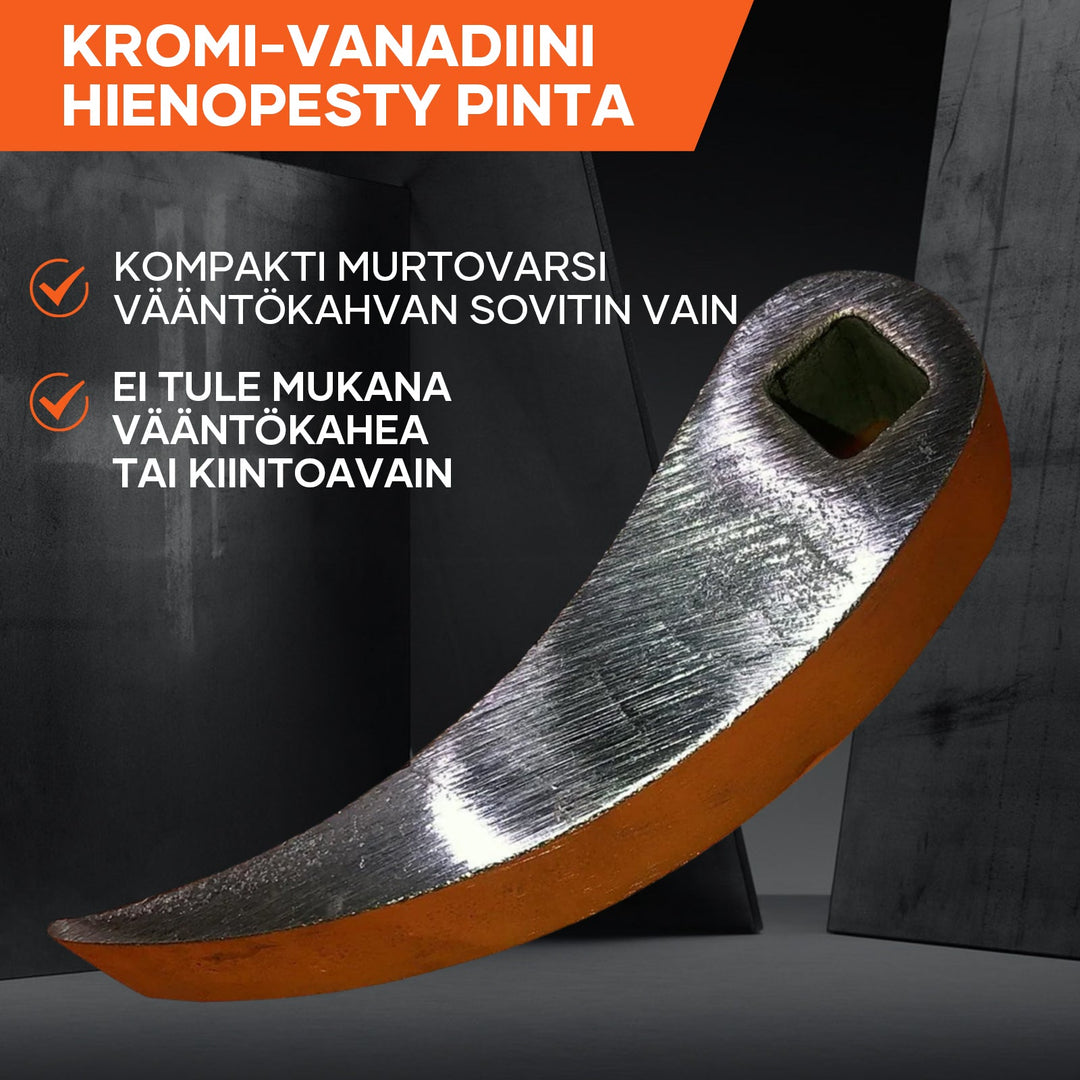 "Moderni kompakti sovitinpäätyökalu miehille, kestävä kromi-vanadiinirakenne, helppoon käyttöön ja säilytykseen."