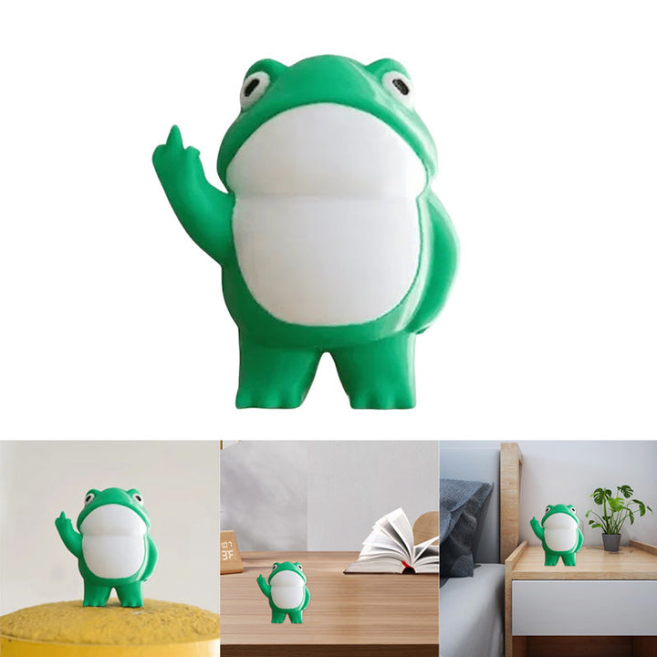 Moderne minimalistisk frødekoration til hjemmet, harpiksfigur af miljøvenligt materiale, simpelt design.