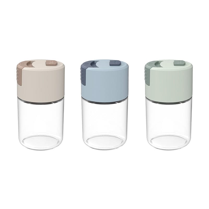 Moderne salt shaker, elegant glas og holdbar ABS plast, ergonomisk design til køkkenet, 100 ml kapacitet.