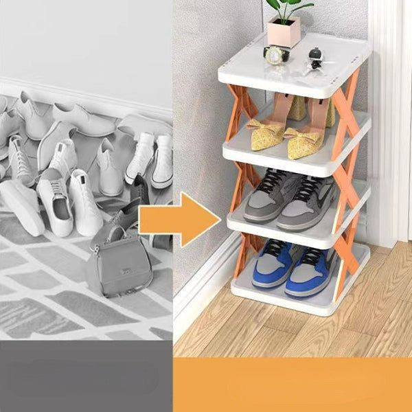 Modulært DIY skostativ i plast - tekniske specifikationer, størrelsesmål og vægt.