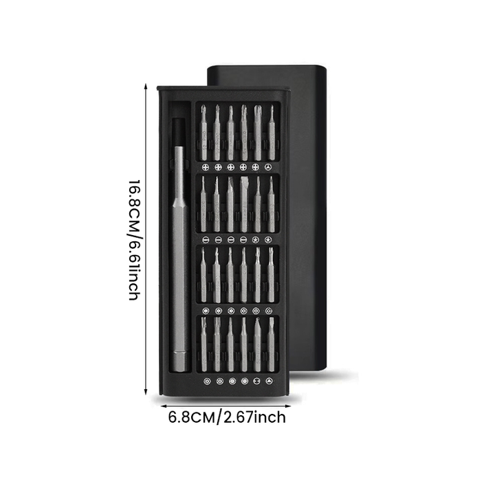Monikäyttöinen 24-in-1 ruuvimeisselisarja, magneettiset kärjet, alumiiniseoskahva, auto & työkalut, ergonominen design.