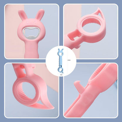 "Monikäyttöinen 4-in-1 pullonavaaja keittiöön, ruostumatonta terästä, tyylikäs muotoilu, sininen, valkoinen, violetti, vaalea