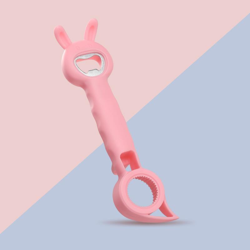 "Monikäyttöinen 4-in-1 pullonavaaja keittiöön, ruostumatonta terästä, tyylikäs muotoilu, sininen, valkoinen, violetti, vaalea