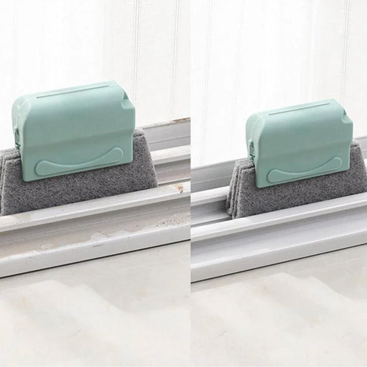 Alsidig Magic Groove rengøringsbørste, ergonomisk design, beige, grå eller grøn, rengør hjemmets svært tilgængelige steder.