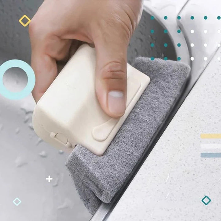 Alsidig Magic Groove rengøringsbørste, ergonomisk design, beige, grå eller grøn, rengør hjemmets svært tilgængelige steder.