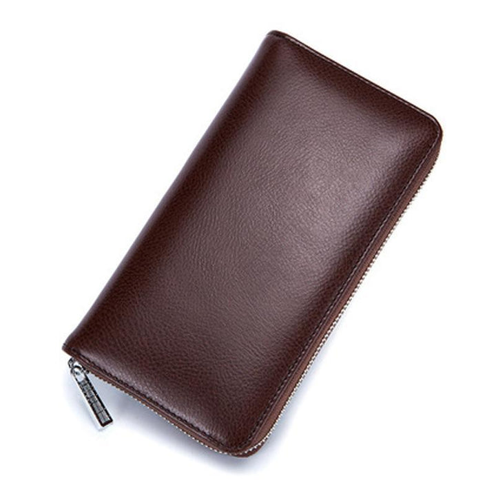 Dametaske RFID-pung, flerfarvet læder, beskytter kort med stil, elegant og praktisk design.