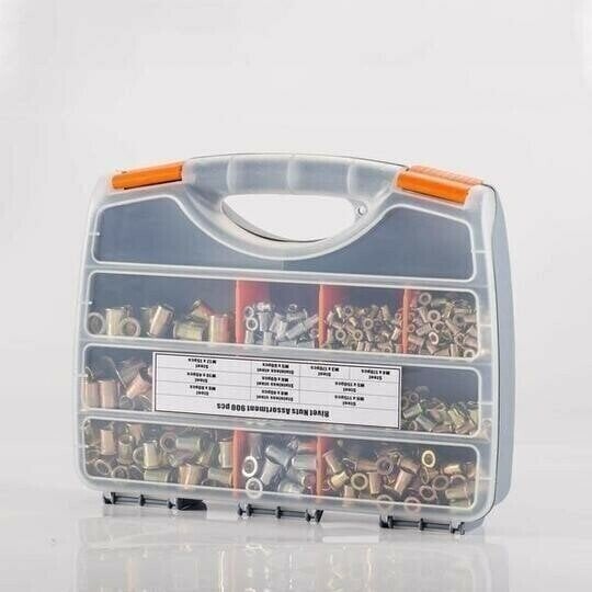 "Monikäyttöinen automaattinen niittityökalu kestävästä metallista, kumitetut kädensijat, vaihdettavat kartiot."