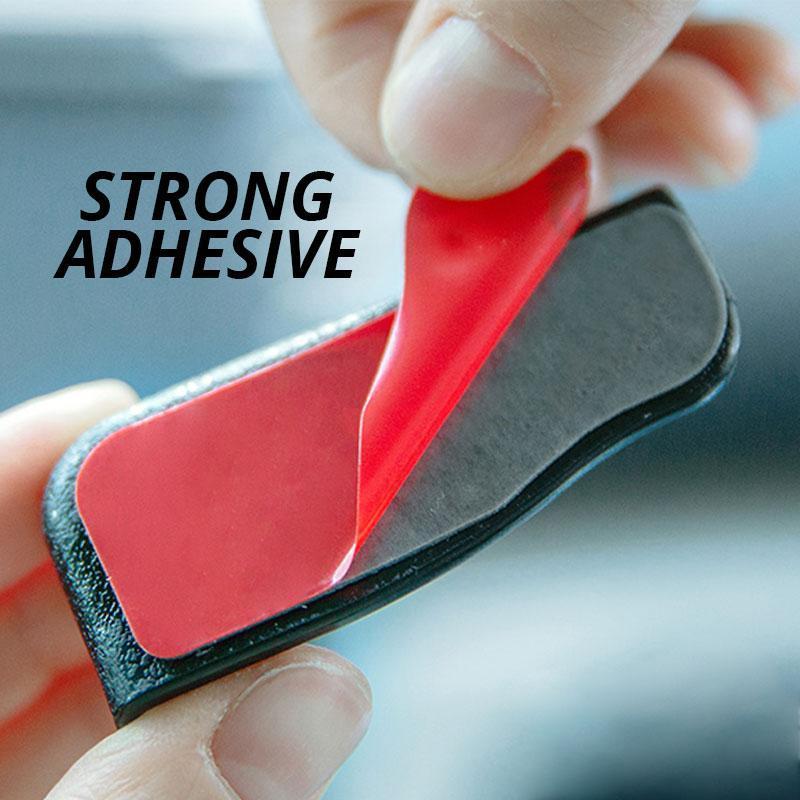 "Monikäyttöinen autopuhelinpidike useissa väreissä, tyylikäs PVC-nahkapinta, helppo asentaa vaakaan tai pystyyn."