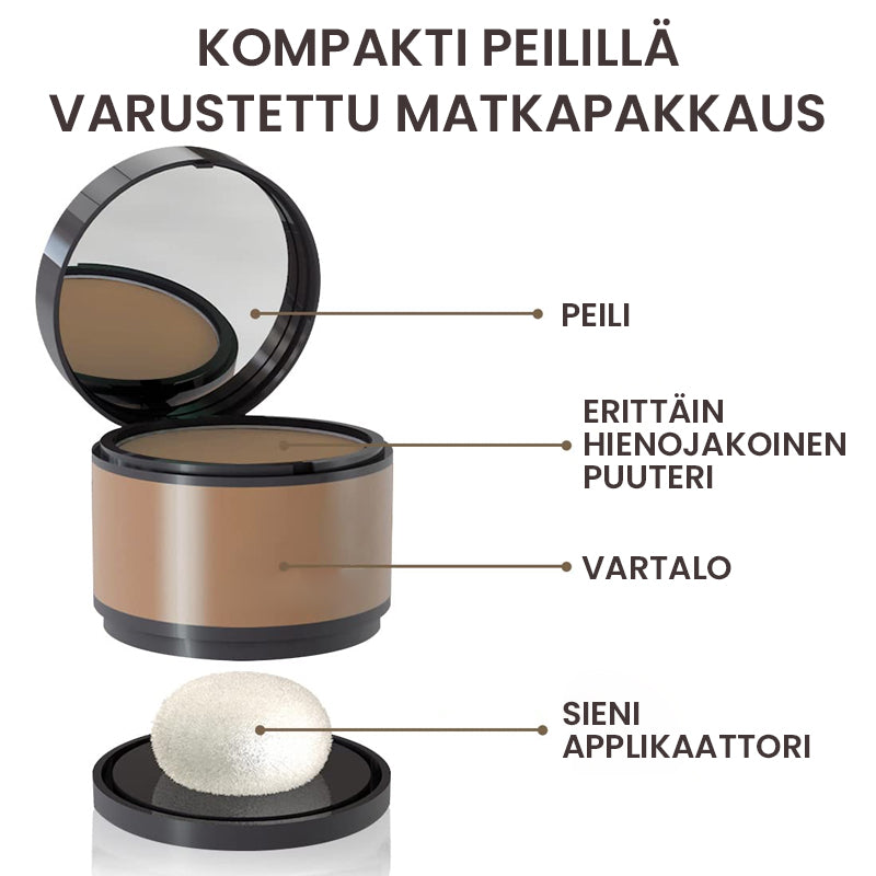 Multifunktionelt hårfarvepudder, naturligt resultat, dækker grå rødder, øger volumen og selvtillid.