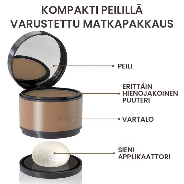 Multifunktionelt hårfarvepudder, naturligt resultat, dækker grå rødder, øger volumen og selvtillid.