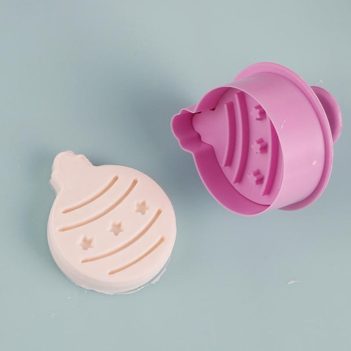 Alsidigt kageform stempel sæt, 4 dele, ABS-plast, temamønstre, dekorerede kager, nemt til bagning.