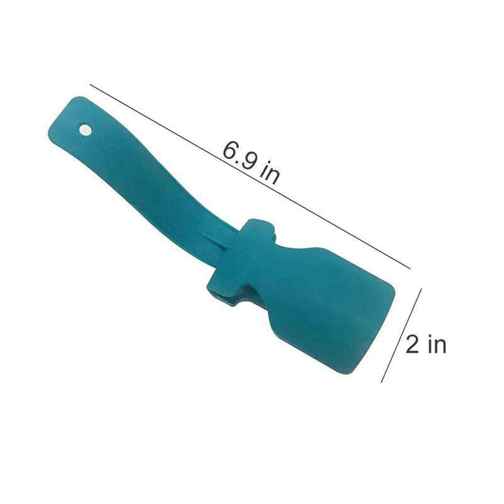 Multifunktionelt skohorn, ergonomisk buet design, nemt at bruge, holdbart PP-materiale, passer til alle sko.