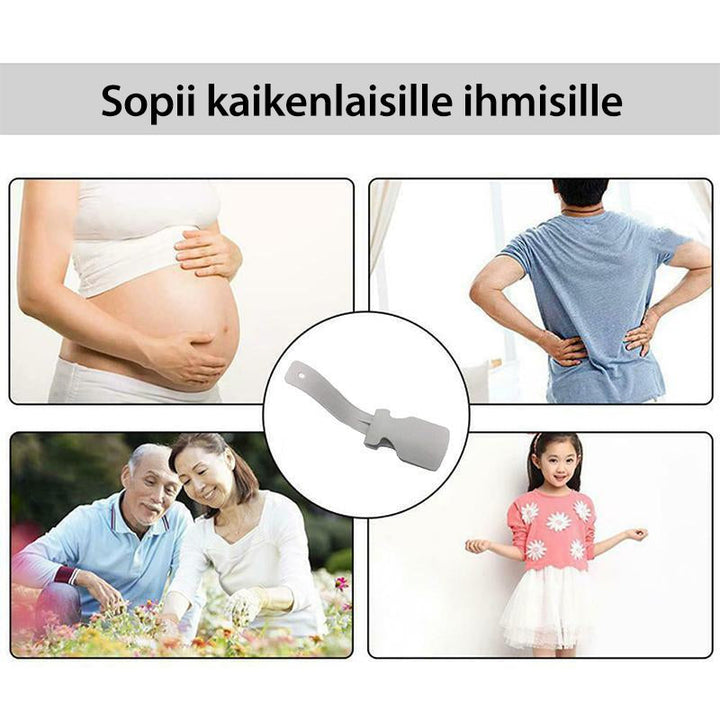 Multifunktionelt skohorn, ergonomisk buet design, nemt at bruge, holdbart PP-materiale, passer til alle sko.