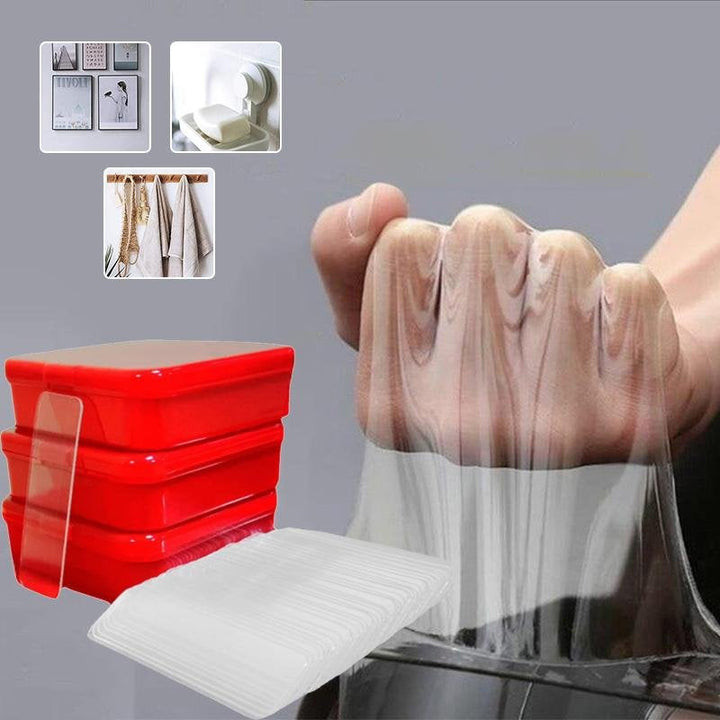 Alsidig gennemsigtig dobbeltsidet tape, til glatte overflader, vaskbar og formbar, 45mm x 15mm PVC.