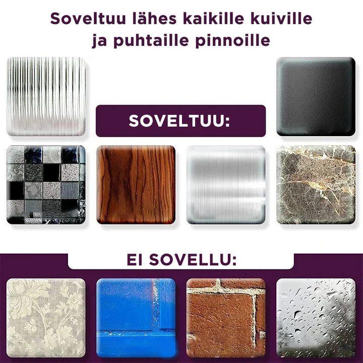 Alsidig gennemsigtig dobbeltsidet tape, til glatte overflader, vaskbar og formbar, 45mm x 15mm PVC.