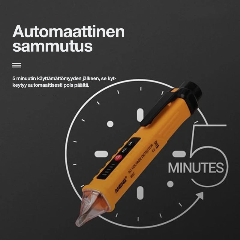 Alsidig smart spændingstester med LED-lys, håndværktøj, AC 12-1000V, sikkerhedsfunktioner fremhævet, bilindustri