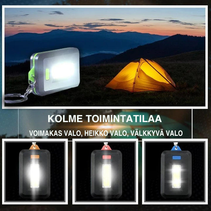 Alsidig Mini-LED Nøglering - Kompakt og lysstærk til udendørs brug i forskellige farver