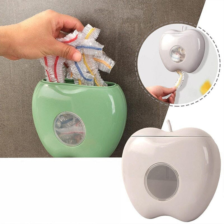 Alsidig plastikfolie-opbevaringsboks til køkkenet, grå PP-materiale, fleksibelt design, passer til skåle og tallerkener.