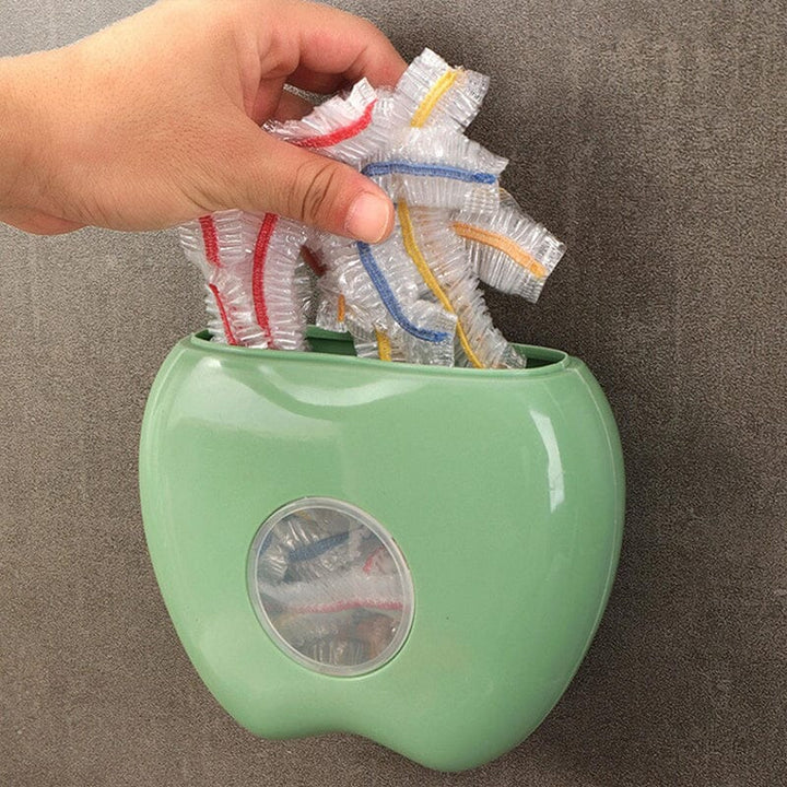 Alsidig plastikfolie-opbevaringsboks til køkkenet, grå PP-materiale, fleksibelt design, passer til skåle og tallerkener.