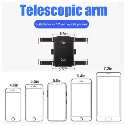 Monikäyttöinen musta auton puhelinpidike kojelautaan, helppo clip-on kiinnitys, 360° kääntyvyys, kestävä rakenne.