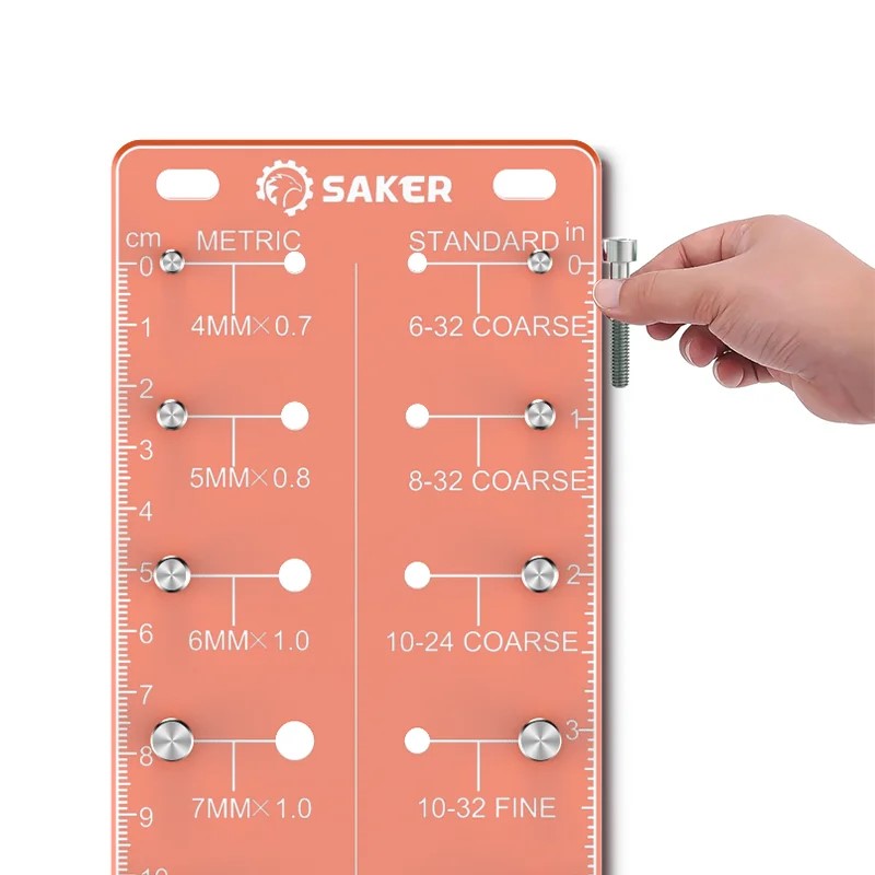 Multifunktionel orange gevindmåler, præcist værktøj til mænd, robust konstruktion, letvægts, 750g, bærbar.