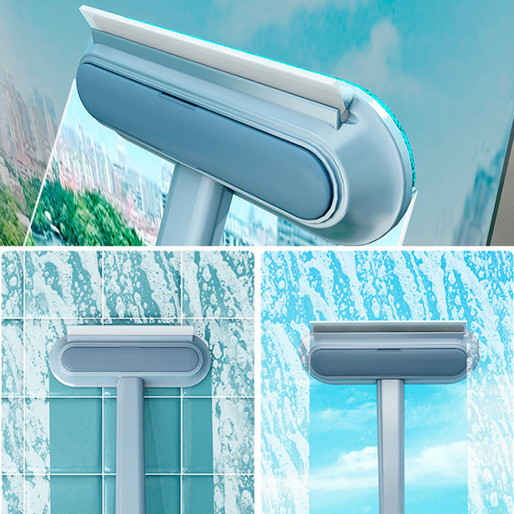 Alsidig rengøringsbørste, langt håndtag, våd- og tørrens, ergonomisk design, rengøring af hjem og bil.