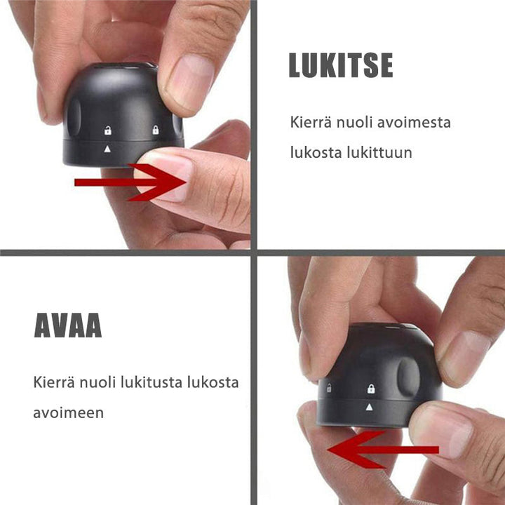 Multifunktionel rød vinflaskeprop med rundt design, bevarer drikkevares friskhed ved tæt forsegling.