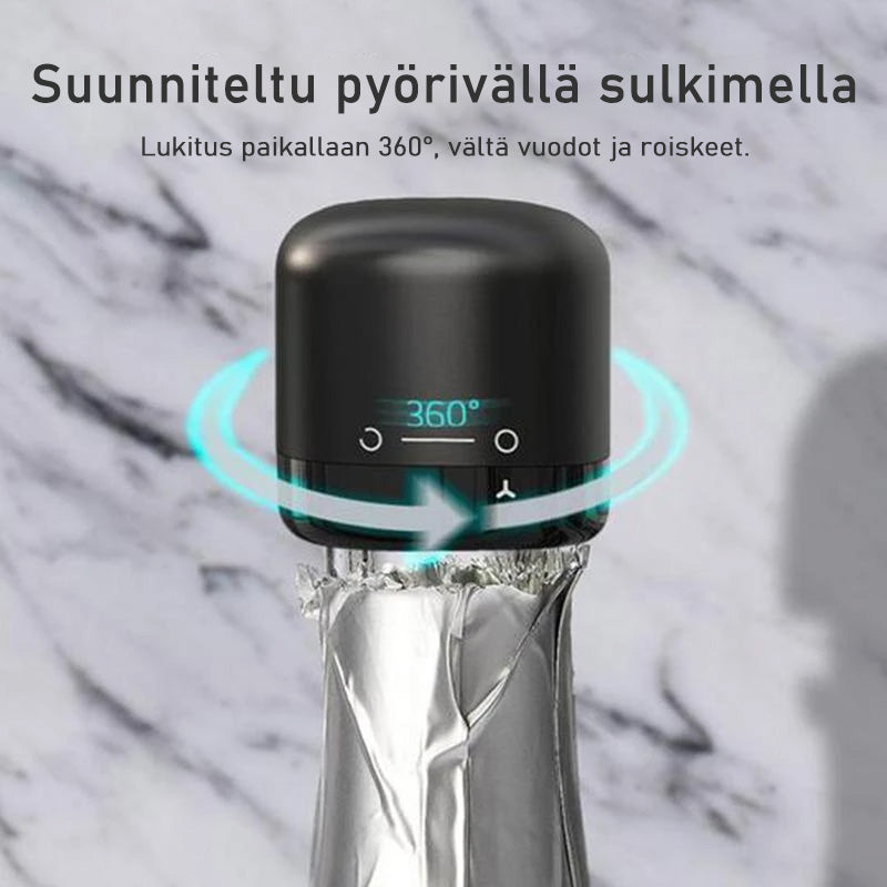 Multifunktionel rød vinflaskeprop med rundt design, bevarer drikkevares friskhed ved tæt forsegling.