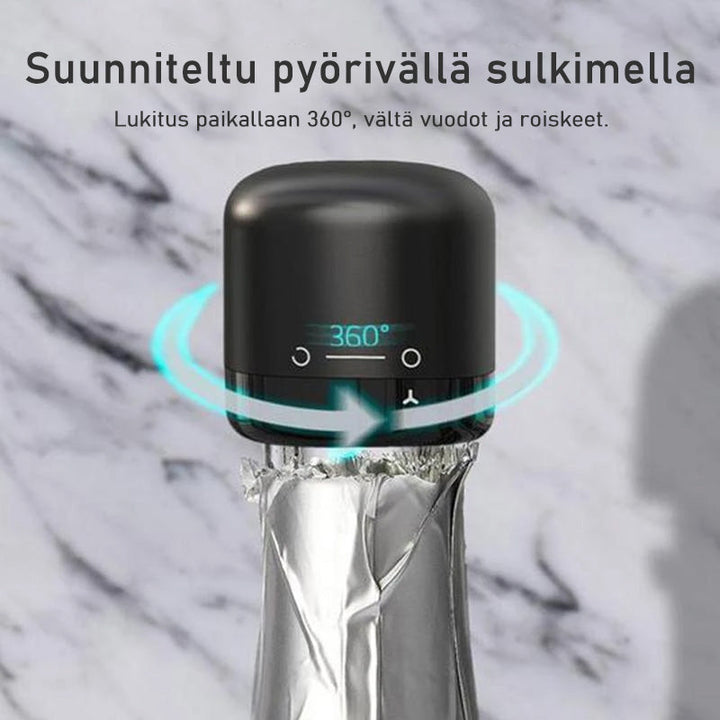 Multifunktionel rød vinflaskeprop med rundt design, bevarer drikkevares friskhed ved tæt forsegling.
