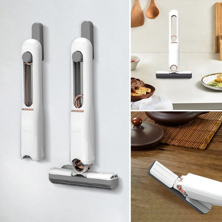 Multifunktionel bord mini moppe, kompakt lodret design, blødt PU-materiale, nem håndvask.