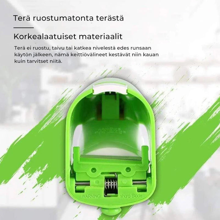 Multifunktionel hvidløgspresser i rustfrit stål, holdbart og ergonomisk design, køkkenredskab i rustfrit stål.