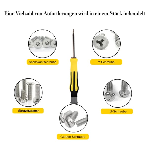 Multifunktionelt skruetrækker sæt, krom-vanadiumstål, magnetisk stang, flere bitformer, reparationsværktøj