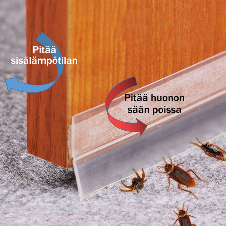 Alsidig vejrbestandig silikonetætningsliste, 5m, gennemsigtig, forskellige størrelser og farver, til tætning i hjemmet.