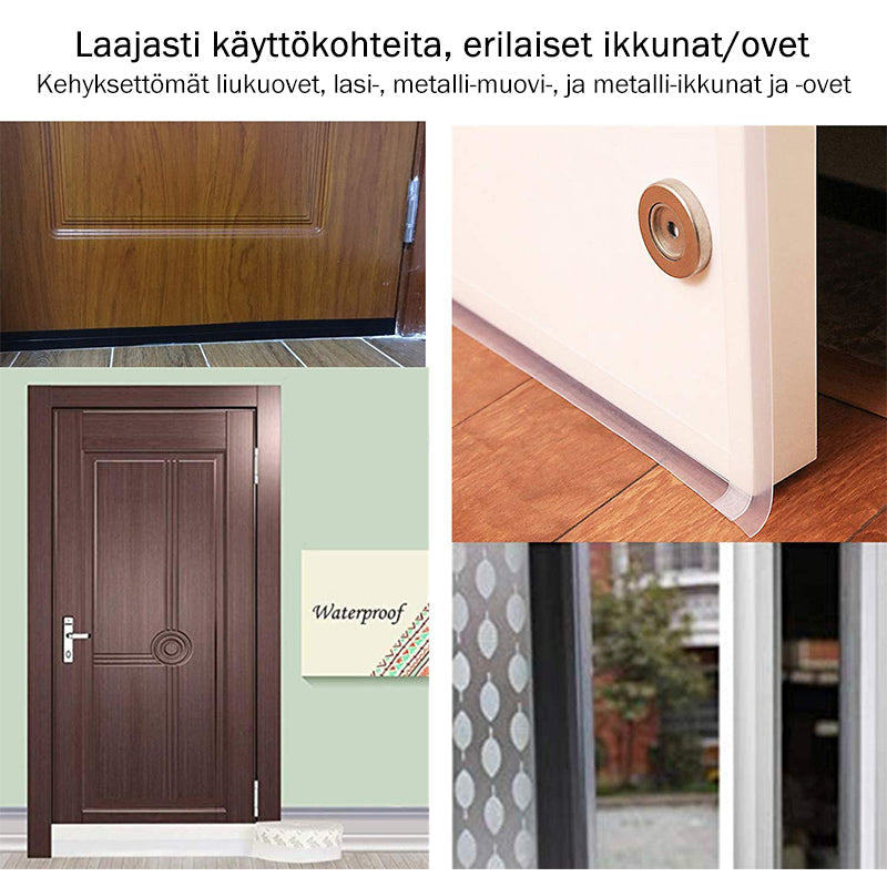 Alsidig vejrbestandig silikonetætningsliste, 5m, gennemsigtig, forskellige størrelser og farver, til tætning i hjemmet.
