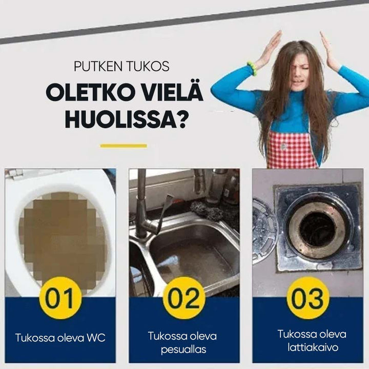 Multifunktionel renseprodukt til afløb og vaske til hjemmet, kraftfuld afløbsåbner med skum, rengøringsmiddel til badeværelses- og køkkenrør, fjerner blokeringer og lugt.