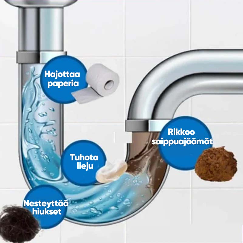 Multifunktionel renseprodukt til afløb og vaske til hjemmet, kraftfuld afløbsåbner med skum, rengøringsmiddel til badeværelses- og køkkenrør, fjerner blokeringer og lugt.