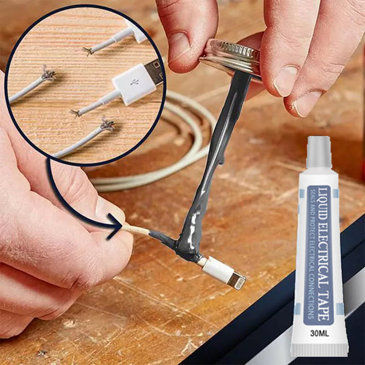 Alsidig hvid/sort flydende isolerende tape, en perfekt isoleringsløsning til el- og elektronikarbejde.
