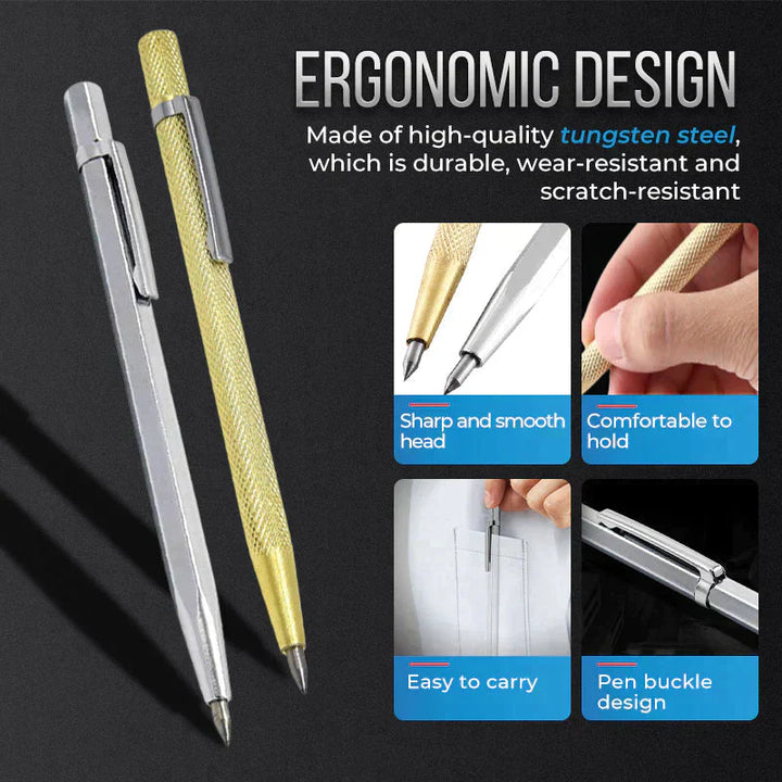 Alsidig Wolframcarbid Skærepen til skæring af fliser og glas, glat og skarp spids, ergonomisk design.