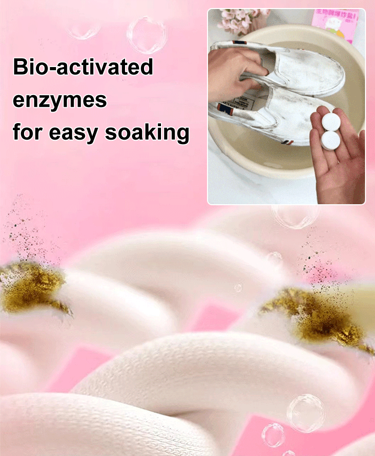 Monikäyttöiset bioentsyymipuhdistustabletit keittiöön ja kylpyhuoneeseen, luonnolliset ainesosat, ympäristöystävällinen.