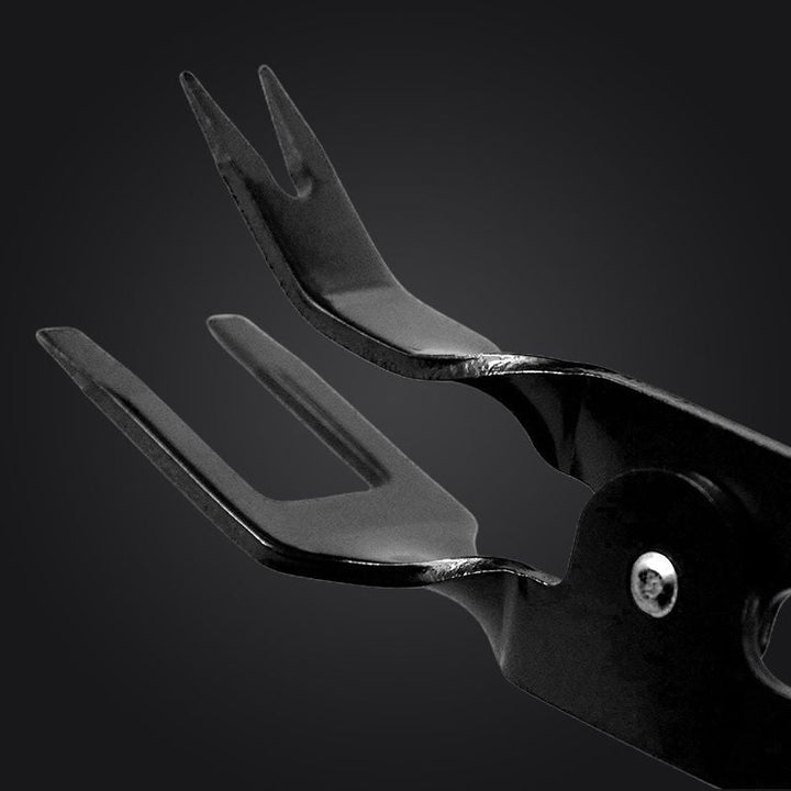 Multifunktionelle afmonteringsværktøjer med ergonomisk PVC-greb og legeret stål, ideel til bil- og møbelreparationer.