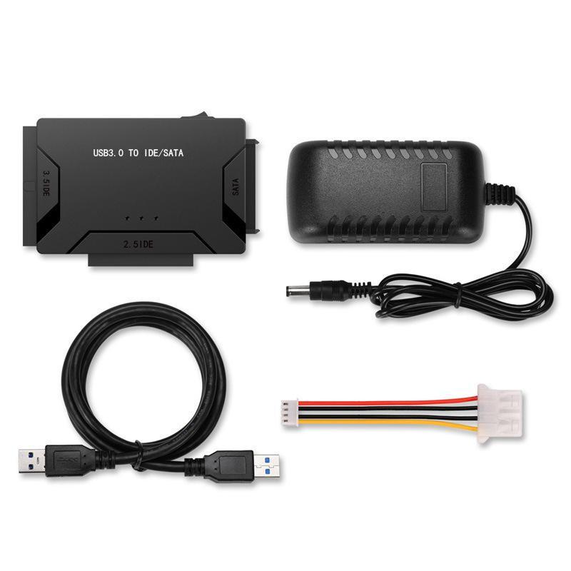 Alsidig USB-IDE/SATA-konverter til harddiske, kompakt design, understøtter 2.5/3.5 SATA og IDE. Hurtig 3-i-1 løsning.