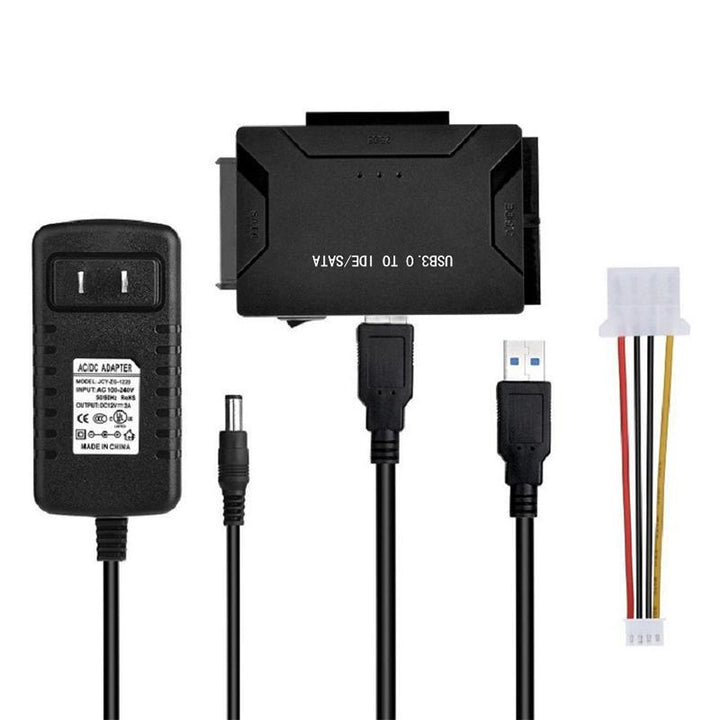 Alsidig USB-IDE/SATA-konverter til harddiske, kompakt design, understøtter 2.5/3.5 SATA og IDE. Hurtig 3-i-1 løsning.