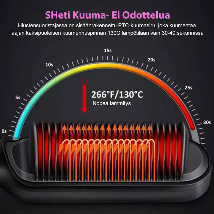 Alsidig glattejern kam til fint og krøllet hår, hvid og rød design, passer til alle hårtyper