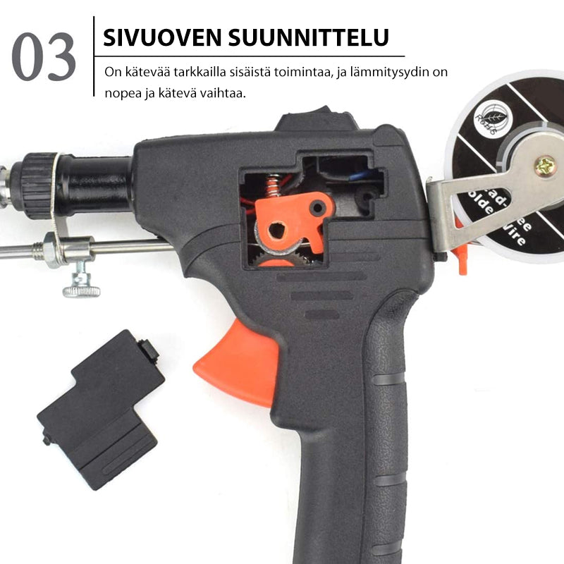 Alsidigt loddekolbe værktøj til auto- og håndværk, kompakt design, hurtig opvarmning, holdbar konstruktion, ergonomisk brug.